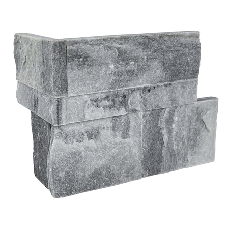 Msi Alaska Gray Splitface Ledger Corner 9'' x 18'' Marble Wall Tile, 4PK ZOR-PNL-0147